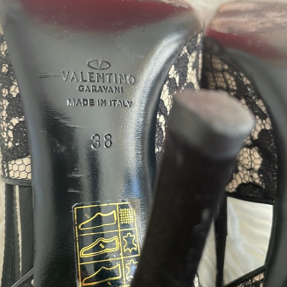 Valentino Mink/Jeweled Black & Nude Heels - Picture 11 of 13